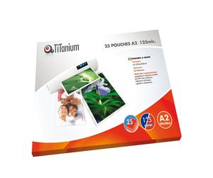 TITANIUM - PP - Pouches - A2 - 594x428mm - 2x125 micron - Titanium - scatola 25 pezzi - 80800 - Conf. da 1 Pz. - PP