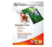 TITANIUM - PP525-05T - Pouches - A7 - 80x111 mm - 2x125 micron - Titanium - conf. 100 pezzi - 68540 - Conf. da 1 Pz.