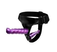 Titan's Embrace Strap-on Unisex Viola - Dildo Realistico con Imbracatura Regolabile - Sex Toy per Coppie - Stimolatore Intimo per Uomo e Donna - Accessorio Erotico in Silicone Morbido
