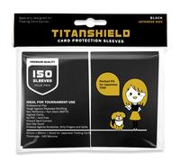TitanShield (150 Sleeve/Black Small Japanese Sized Trading Card Sleeve