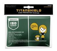 TitanShield (150 Sleeve/Green Small Japanese Sized Trading Card Sleeves Deck Protector for Yu-Gi-Oh, Cardfight!! Vanguard & More