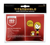 TitanShield (150 Sleeve/Red Small Japanese Sized Trading Card Sleeves Deck Protector for Yu-Gi-Oh, Cardfight!! Vanguard & More