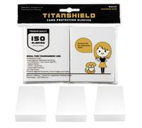 TitanShield (150 Sleeve/White) Small Japanese Sized Trading Card Sleeves Deck Protector for Yu-Gi-Oh, Cardfight!! Vanguard & Photocards