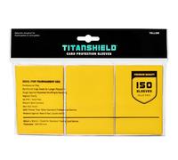 TitanShield Premium 150 maniche di dimensioni standard per giochi da tavolo Trading Card Sleeves Deck Protector per Magic The Gathering MTG, collezione baseball, Lorcana (giallo)