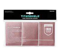 TitanShield Premium 150 maniche di dimensioni standard per giochi da tavolo Trading Card Sleeves Deck Protector per Magic The Gathering MTG, collezione baseball, Lorcana (oro rosa)