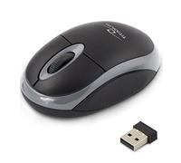 Titanum Wireless Mouse Del Computer Con Ricevitore Wireless USB (piccolo e maneggevole, 3 pulsanti, Rotella di scorrimento, DPI) Grau