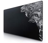 TITANWOLF - Grande Tappetino Mouse da Gioco - XXXL Oversize Mousepad - Dimensione 1200 x 600 mm - XXL Formato Oversize da scrivania e Tavolo - per Mouse e Tastiera - Nero