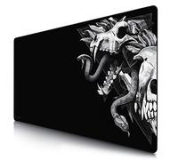 TITANWOLF - Grande Tappetino Mouse da Gioco - XXXL Oversize Mousepad - Dimensione 1200x600 mm - XXL Formato Oversize da scrivania e Tavolo - per Mouse e Tastiera - MOD. Wolf Skull