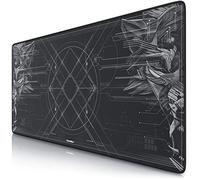 TITANWOLF - XXL Tappetino per Mouse da Gioco - Gaming Mousepad Extra Grande 900 x 400mm - Pad con Base in Gomma Antiscivolo - Spessore 3mm - Nero - Modello HUD