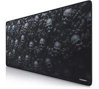 TITANWOLF - XXL Tappetino per Mouse da Gioco - Gaming Mousepad Extra Grande 900 x 400mm - Pad con Base in Gomma Antiscivolo - Spessore 3mm - Nero - modello Skulls - SUPER OFFERTA