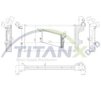 TitanX RX119006 Radiatore, Raffreddamento motore per MERCEDES-BENZ