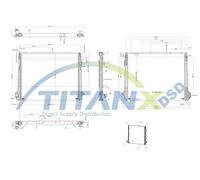 TitanX RX149007 Radiatore, Raffreddamento motore per SCANIA
