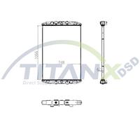 TitanX RX179003 Radiatore, Raffreddamento motore per DAF
