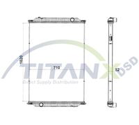 TitanX RX609017 Radiatore, Raffreddamento motore per MAN,NEOPLAN