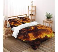 TiTCiveR Mostro di fuoco Set Di Biancheria Da Letto Per 3 Pezzi Con Stampa 3D Animal Themes Wildlife Copripiumino Con 2 Federe in Microfibra Morbida E Leggera Double(200x200cm)