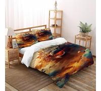 TiTCiveR Mostro gigante Set Copripiumino 3 Pezzi Con Stampa 3D Battle MonsterSky Incluso Copripiumino Con 2 Federe Con Federe in Microfibra Ultra Morbida Double（200x200cm）