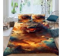 TiTCiveR Mostro gigante Set Di Biancheria Da Letto Per 3 Pezzi Con Stampa 3D Monster Creature Sky Copripiumino Con 2 Federe Con Federe in Microfibra Ultra Morbida King（220x240cm）