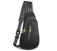 TITECOUGO Small Backpack Sling Bag for Men Women Shoulder Bags Gym Cross Body Running Rucksack Work Healthy Back Bag Chest Bags Crossbody Backpacks Daypack Camp Day Packs Sports Lightweight Black