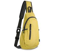 TITECOUGO Small Sling Bag Lightweight Crossbody Canvas Bag for Women Rucksack for Men Running Backpack Travel Chest Pack Shoulder Daypack for Gym Work Outdoor Hiking Sports Yellow