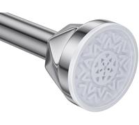 TITGIPE Asta per tenda da doccia da 60-203 cm, senza trapano, non arrugginisce mai e antiscivolo, per finestra del bagno, tensione regolabile, colore argento