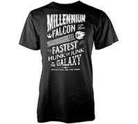 titian Millennium Falcon The Fastest Hunk of Junk in The Galaxy Adult Men's Graphic T Shirt Black XXL