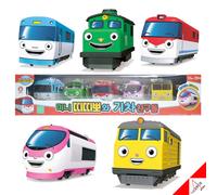 TITIPO con gli amici del treno - Mini set giocattolo pull back 5 treni / anim...