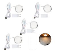 Titl Set di 4 lampadine LED 001 per Bambu Lab Makerworld - Alimentazione USB da 5 V con luce calda da 3000 K, tre opzioni di colore, ideale per stampanti 3D, modelli hardware fai da te, caricatore