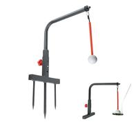 Title 1 Golf Swing Trainer, Regolabile Height Equipment, Algnment Practice Aid with Statable Base, Training for Accessory Material, Outdoor Supply with Compact Design, Game Tool for Garden and Golfers
