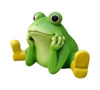 Title 1: Mini Frog Figurines Flower Pot Hangers - Creative Potted Plant Edge Decorations | Fun Indoor & Outdoor Garden Ornaments For Patios And Balconies | Hand-Painted Frog Statues