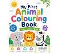 Title “Cute Animals Colouring Book for Kids Ages 4-8: Fun and Easy Educational Coloring Pages for Boys and Girls”: Colouring