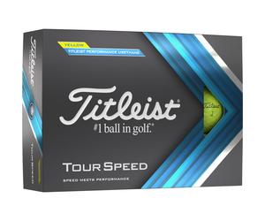 Titleist Palline da golf Tour Speed 2022 - Confezione da 12, giallo