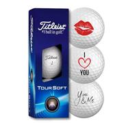 Titleist Tour Soft I Love You - Palline da golf per innamorati, 3 pezzi