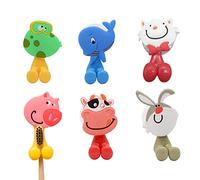 Titolare Bambini spazzolino con ventosa per montaggio a parete Bagno 5 Set (5pcs animali)