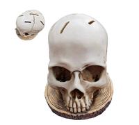 Titolare dei coltelli da cranio - supporto per la conservazione dei coltelli in resina | Arredamento cucina gotico | Design del cranio unico per coltelli da frutto e bistecca | Regalo divertente per g