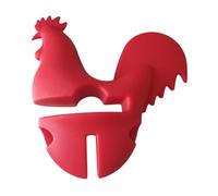 Titolare del cucchiaio da registrare | Clip del supporto per utensili per cucchiaio per vaso | Porta a clip in pentola, zuppa anti-espansione, forma del gallo, clip in vetro in silicone, scaffale del