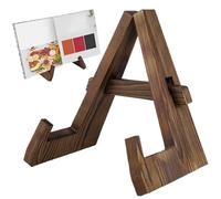 Titolare del liro - Stand del ibro | Stand da cucia | Titolare dei libri di ricetta | Tustre organizzatrici di ricette in legno fatte a mano per la cucna | Il libro di cucina compatto sta per uomi