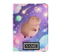 Titolare del passaporto del cuoio di nome personalizzato per il viaggio impermeabile denaro & portafoglio di carta per gli uomini viaggio organizzatore Capy Dreamy modello