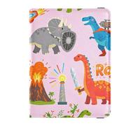 Titolare del passaporto del cuoio di viaggio della famiglia del modello del dinosauro di grande capacità del supporto di denaro e della carta per il viaggio di lavoro