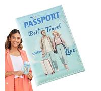 Titolare del passaporto per viaggi, copertura del passaporto,Porta del portafoglio da viaggio - Accessori per il portafoglio di imbarco di carta di credito impermeabili per studio a coppie da viaggio