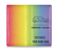 Titolare della carta di registrazione e assicurazione auto in pelle personalizzato uomo donna elementi essenziali per auto per carte, documento essenziale gradiente patente di guida