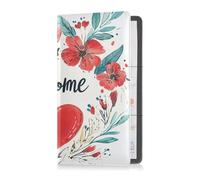 Titolare della carta di registrazione e assicurazione auto in pelle premium uomo donna camion accessori per carte, documento essenziale patente di guida San Valentino fiori amore cuore petali