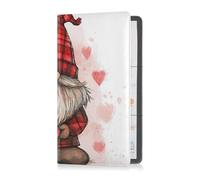 Titolare della carta di registrazione e assicurazione auto in pelle premium uomo donna essenziale per autista proprietari di auto rimorchio moto barca Buffalo Plaid gnomo San Valentino, Buffalo Plaid