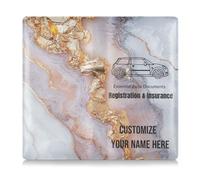 Titolare della carta di registrazione e assicurazione in pelle personalizzato uomo donna essenziale per documenti essenziali, patente di guida, carte, Multicolore 16, 1 size