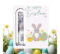 Titolare di denaro per contanti proprietario di Pasqua Money Happy Nice Tag di carte colorate per vacanze colorate - Clip di contanti portatile, Fulcrum of the Multifunz Home Table