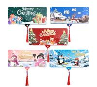 Titolari di denaro di Natale per porta regalo in contanti, portafogli di denaro natalizio e buste in contanti con 10 slot, organizzatore di festivo con tassel per le carte di compleanno