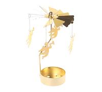 Titolari di luce rotativo vassoio di decorazione della tavola di Natale candelieri rotanti per i titolari di festa di nozze titolare nero albero di Natale candele per soggiorno filo