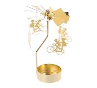 Titolari di luce rotativo vassoio di decorazione della tavola di Natale candelieri rotanti per i titolari di festa di nozze titolare nero albero di Natale candele per soggiorno filo