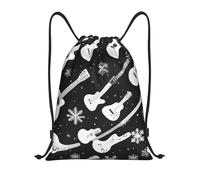Titolo del modello: borsone leggero con coulisse, impermeabile, pieghevole, con tracolla regolabile, ideale per sport, yoga, viaggi e scuola, Nero , M