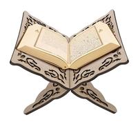 Titolo del Quran Piegabile supporto per il porta del Corano in legno Stand del libro Bibbia musulmano Magazine Cookbook per la mostra di lettura di preghiere Cappella 9.8x8.1x6.7 '' Colore in le