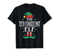 Titolo di Lavoro del consulente Tecnico Elf Funny Christmas Matching Xmas Maglietta
